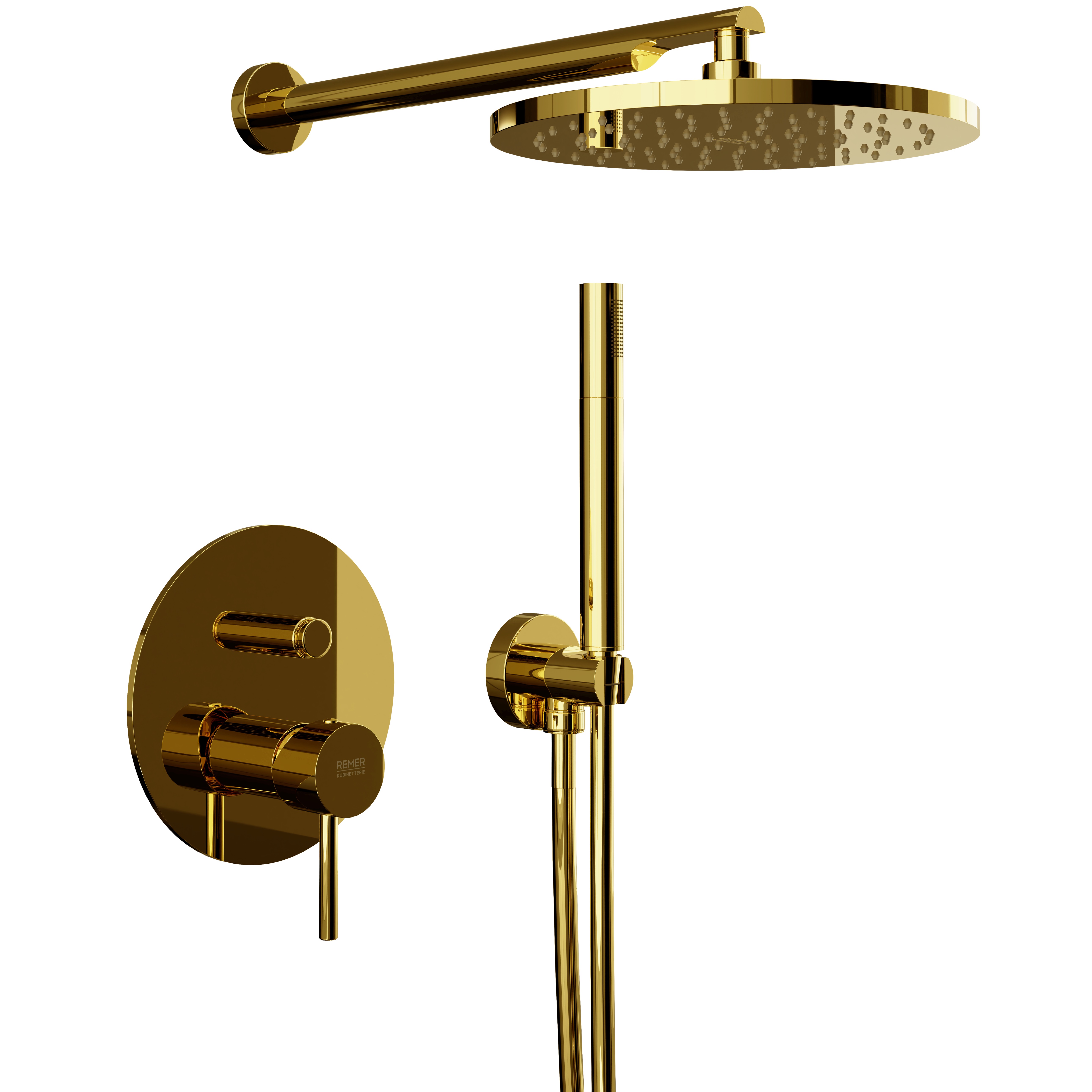 Душевая система Remer X Style X09S02ODO (золотой), без излива
