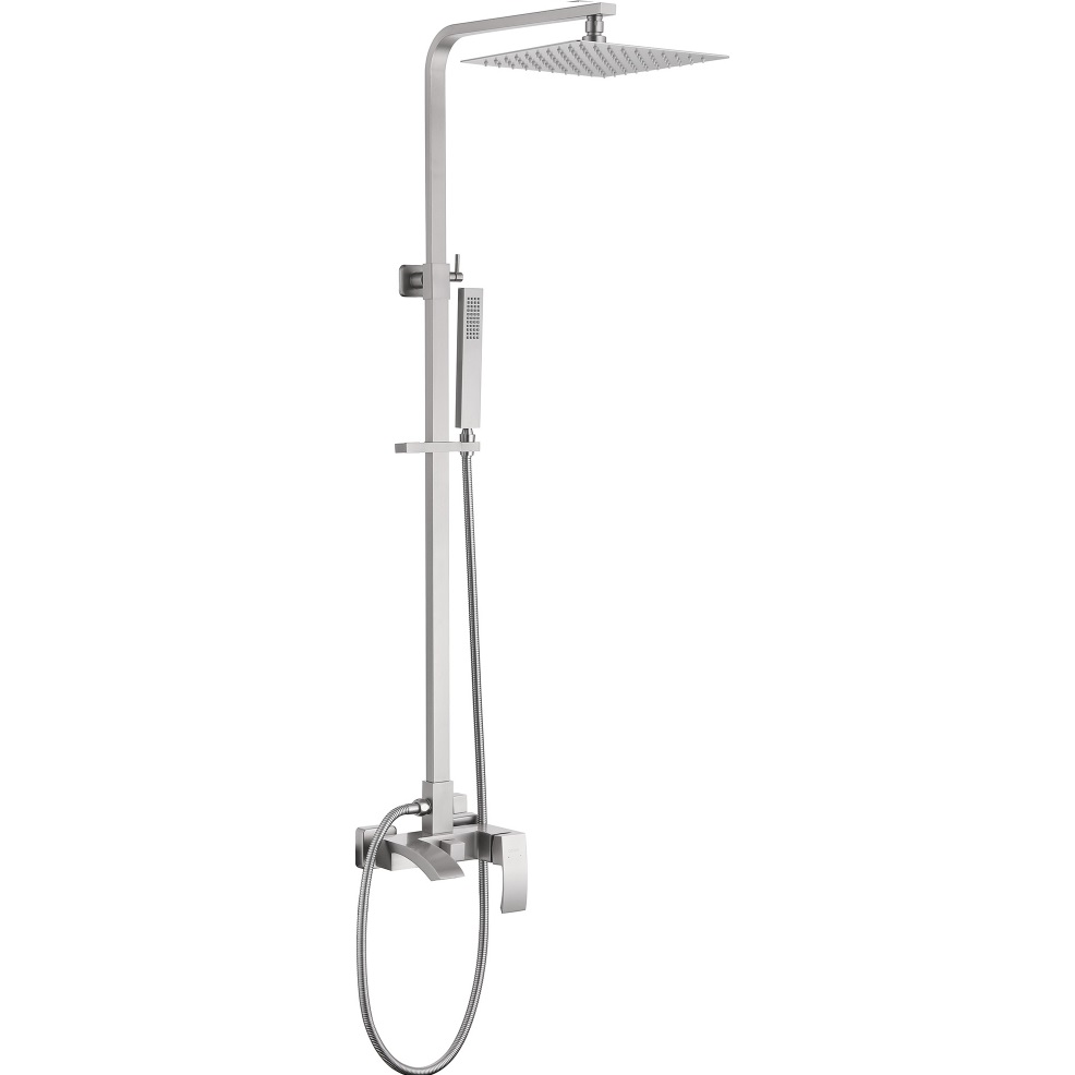 Душевая стойка Abber Wasserfall AF8616SPL (сатин), с изливом