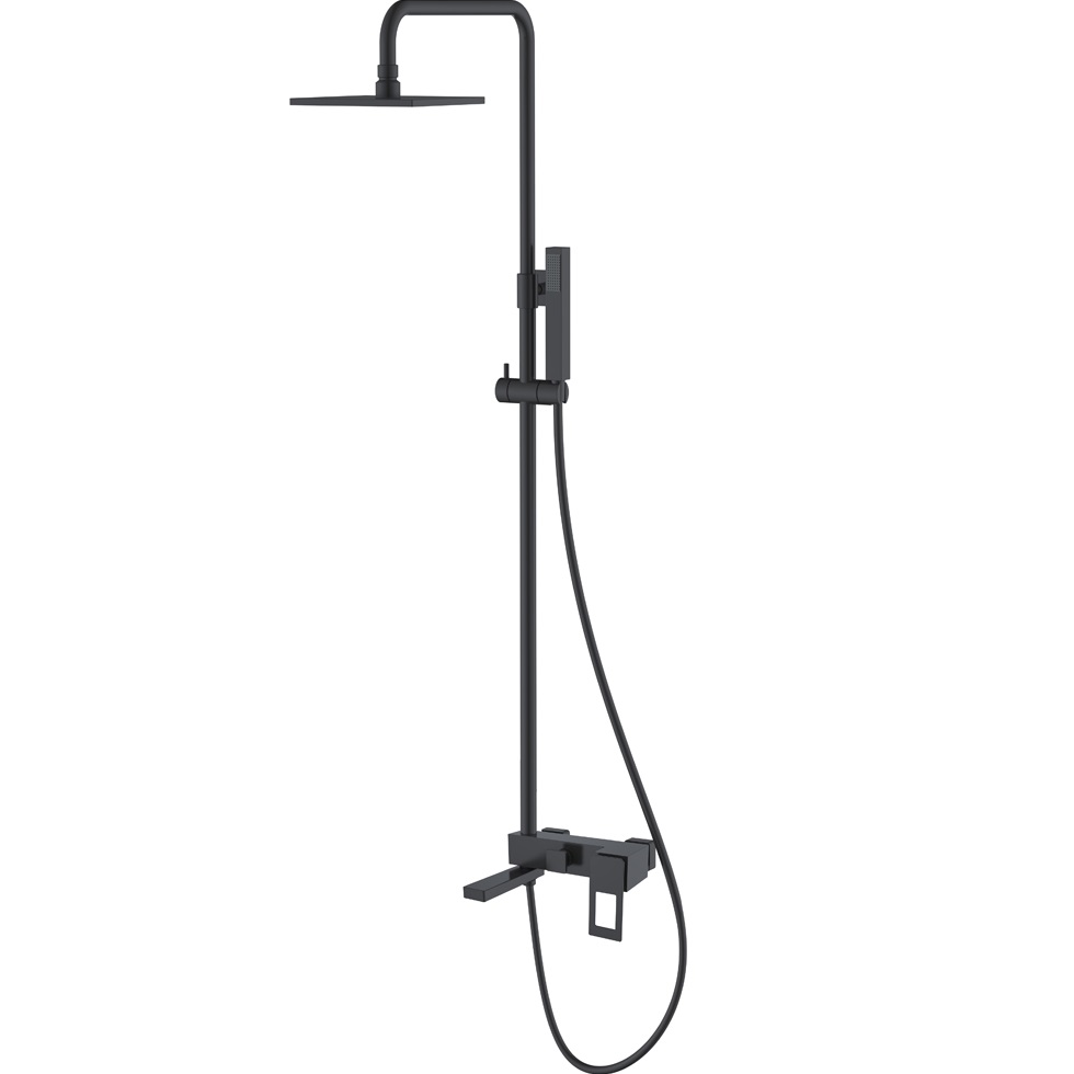 Душевая стойка Boheme Q 148-BB (черный матовый), с изливом