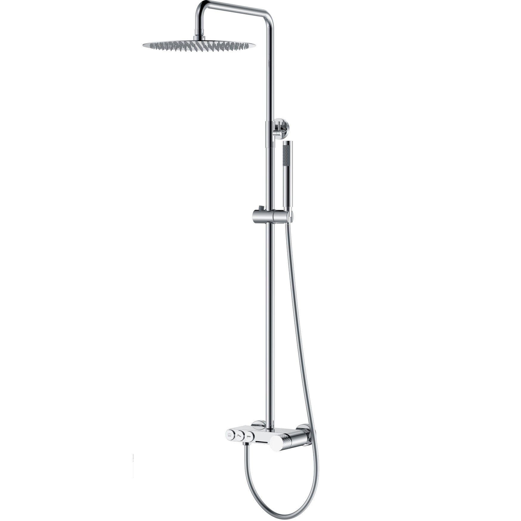 Душевая стойка Boheme Stick Diamond 128-CRCR 30x30см (хром), с изливом
