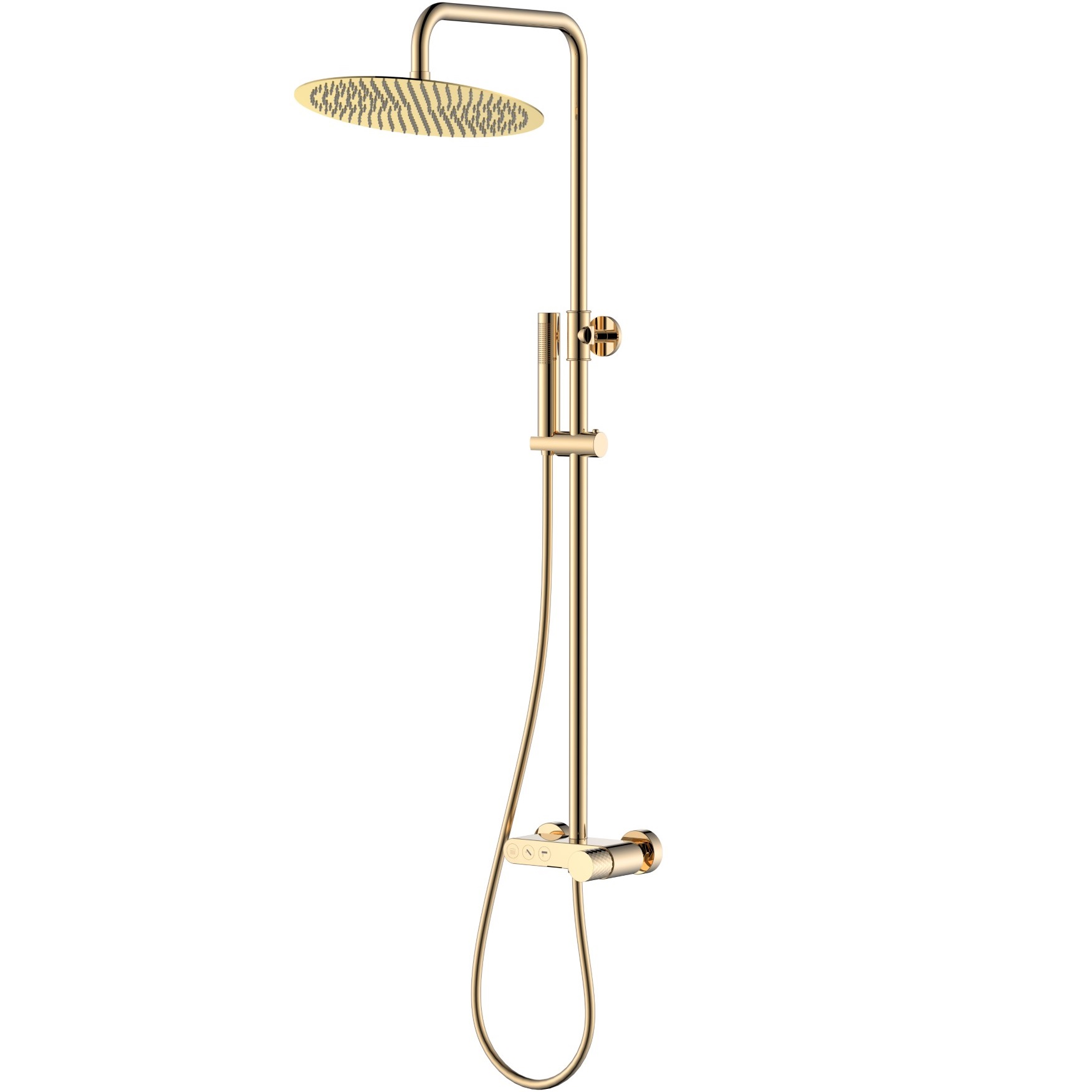 Душевая стойка Boheme Stick Diamond 128-GG 30x30см (золотой), с изливом