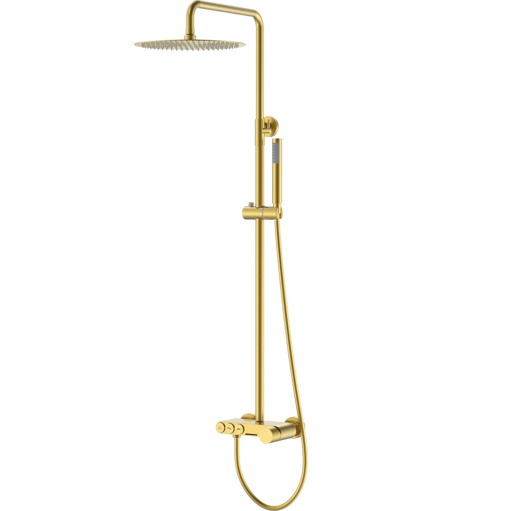 Душевая стойка Boheme Stick Diamond 128-MG 30x30см (золото матовое), с изливом