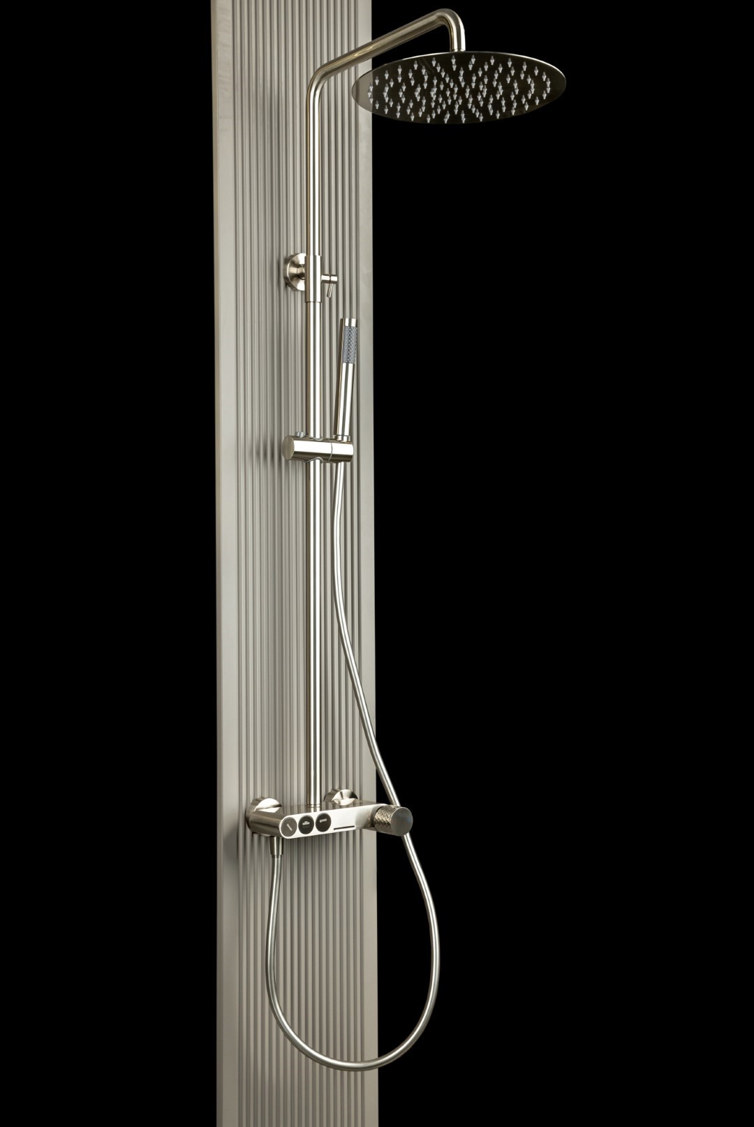 Душевая стойка Boheme Stick Diamond 128-NB 30x30см (никель брашированный), с изливом