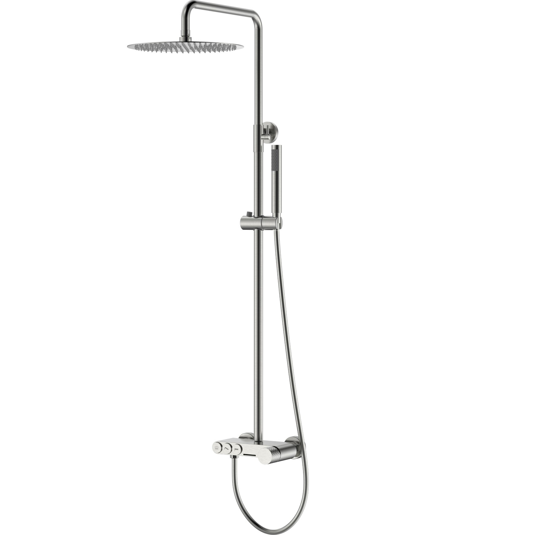 Душевая стойка Boheme Stick Diamond 128-NB 30x30см (никель брашированный), с изливом