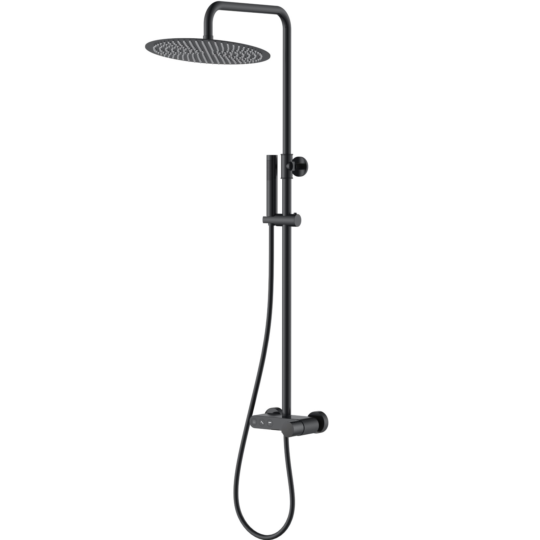 Душевая стойка Boheme Stick Touch 128-BB.2 30x30 см (черный матовый), с изливом