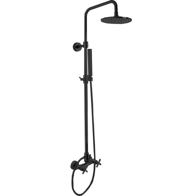 Душевая стойка Fima Carlo Frattini Maxima F5305/2NS (черный матовый)