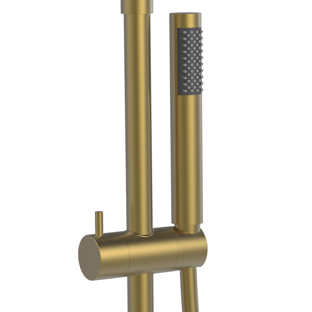 Душевая стойка Raiber Graceful RPG-006 (золото матовое), со смесителем