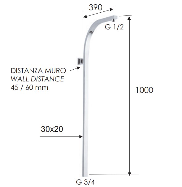 Душевая стойка Remer 329W (хром)