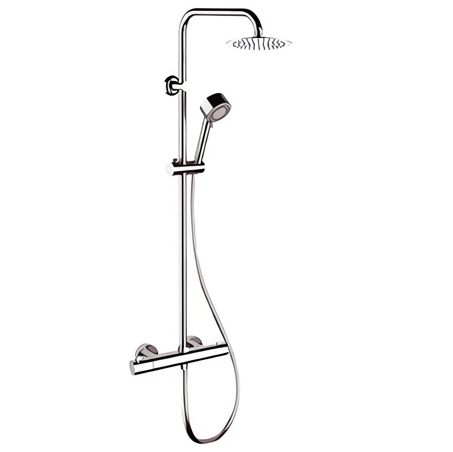 Душевая стойка Remer Elegance EQ32XUFM25 (хром), верхний душ 25 см