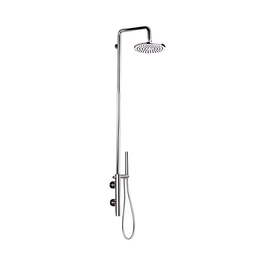 Душевая стойка Remer Minimal Thermo NT36 (хром), смеситель в комплекте, с термостатом