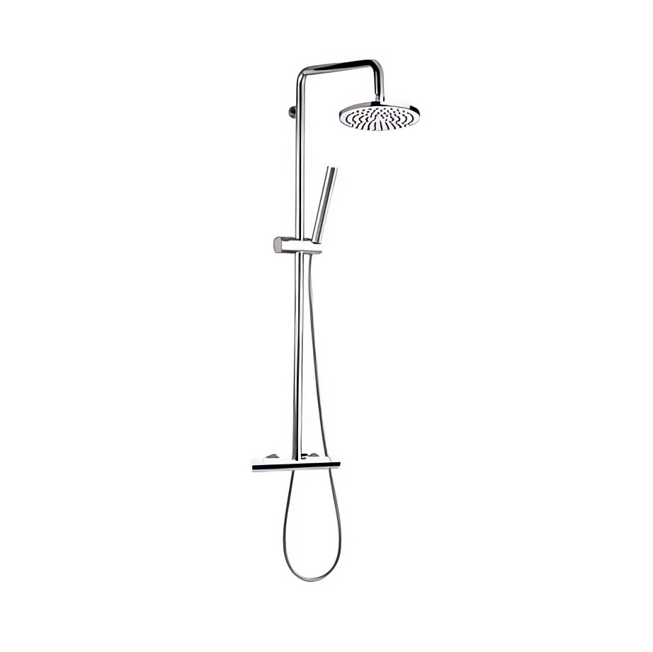 Душевая стойка Remer Minimal Thermo NT37 (хром), 20 см, смеситель в комплекте
