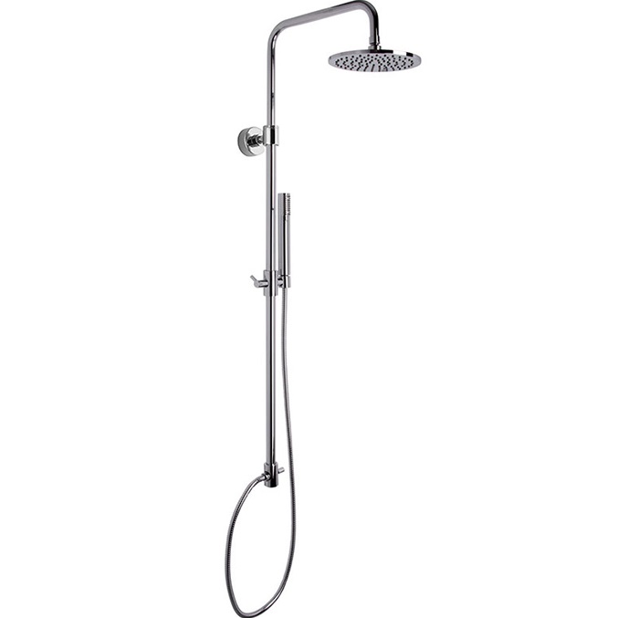 Душевая стойка с верхним душем 30x30 Fima Carlo Frattini Wellness Colonne doccia F2120LCR (хром), с держателем и ручным душем