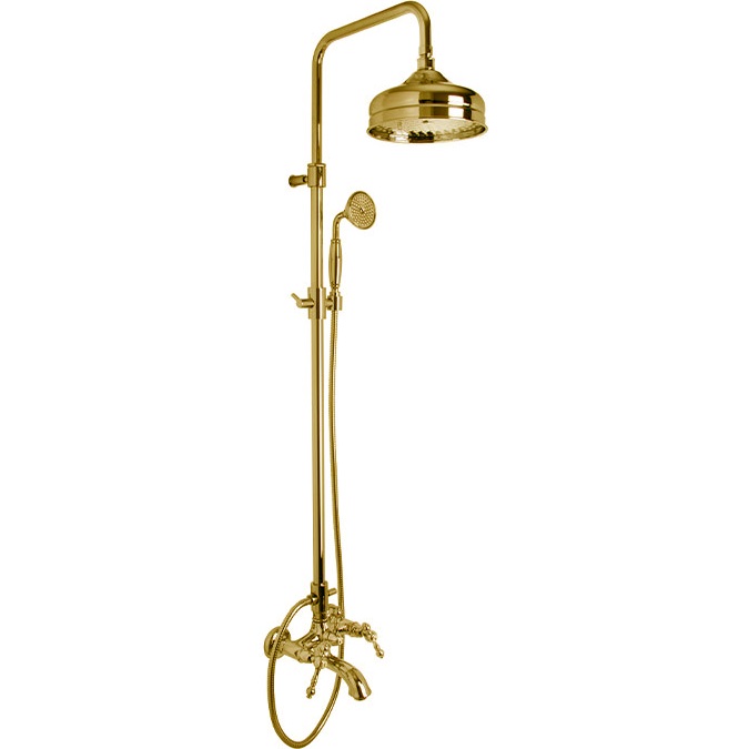 Душевая стойка со смесителем Fima Carlo Frattini Epoque F5054/2OR (золотой), с изливом