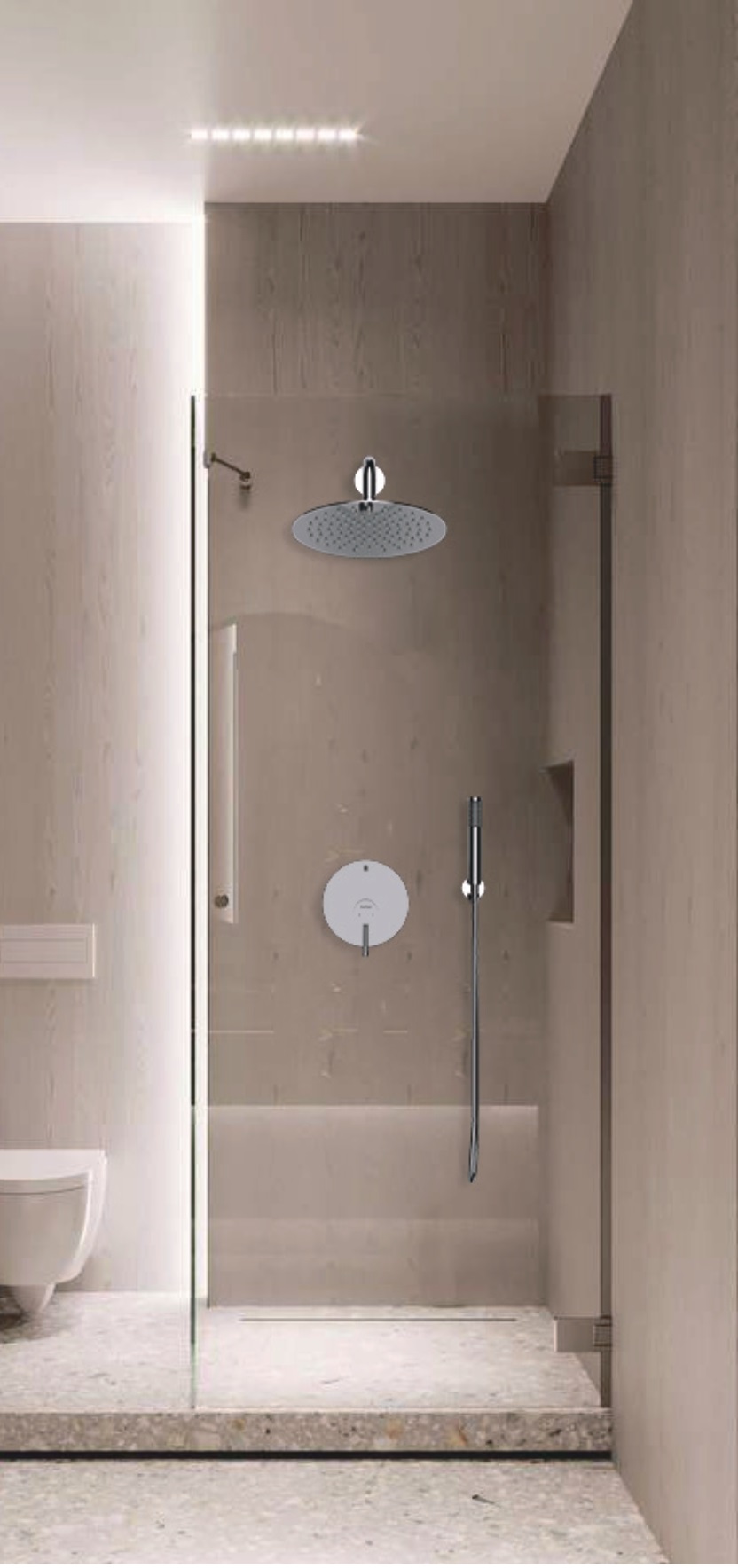 Душевой комплект  Raiber Graceful RP-005 (хром), встраиваемый