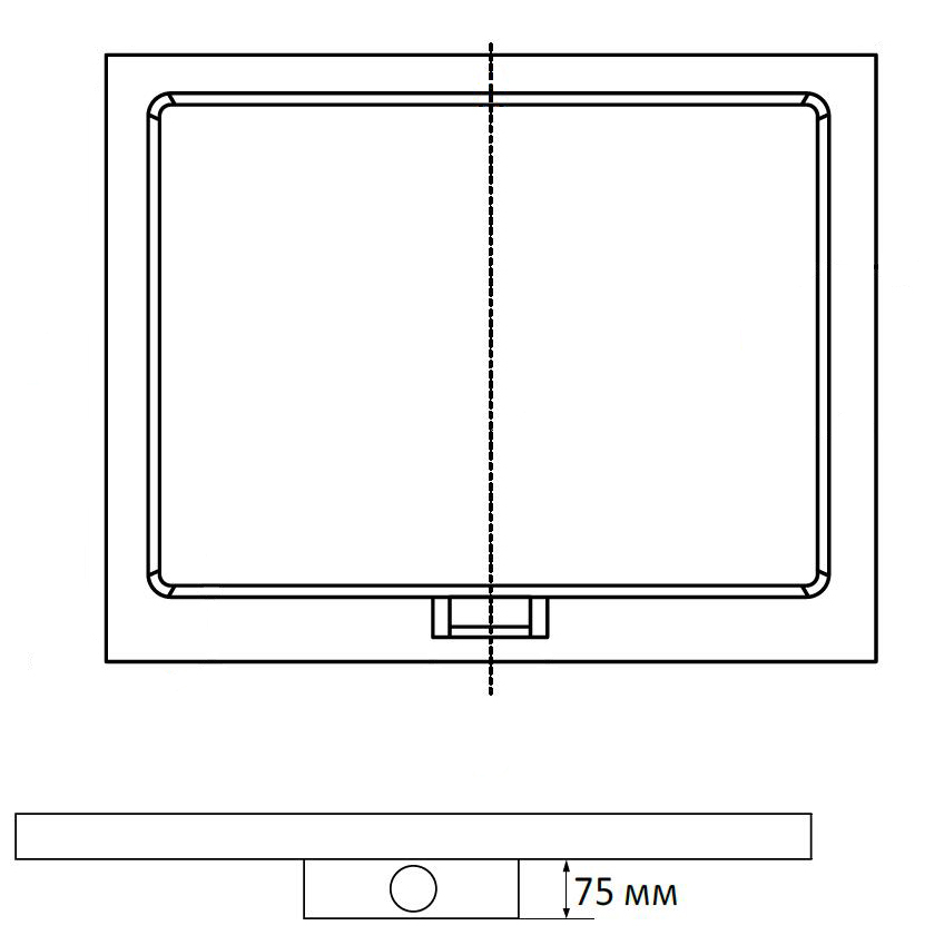 Душевой поддон RGW STA RGW STA-21B 16330280-04 100x80 (черный)