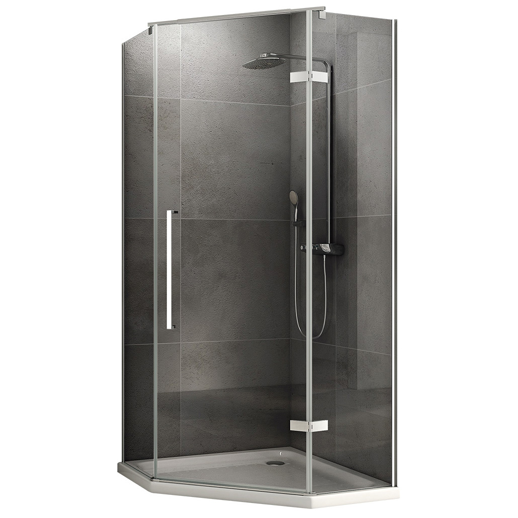 Душевой уголок Abber Ewiges Wasser AG05080 80х80х195 (хром)