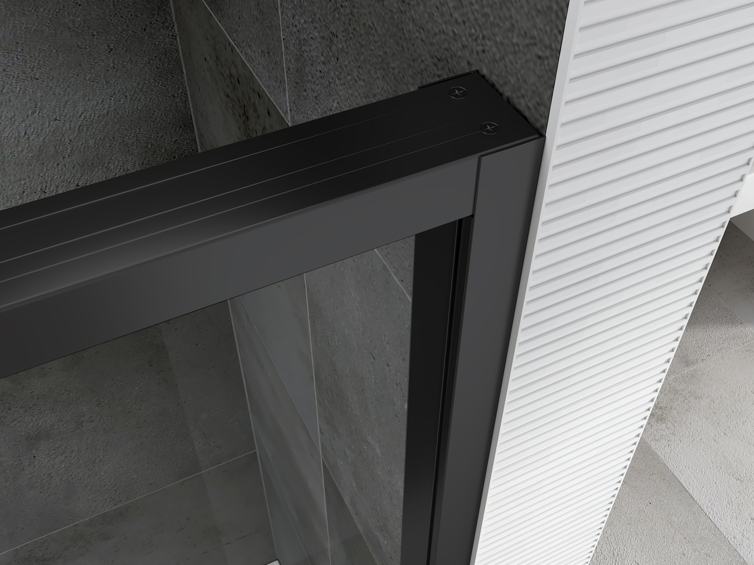 Душевая дверь Abber Komfort AG93120B 120х200 (черный матовый), с доводчиками