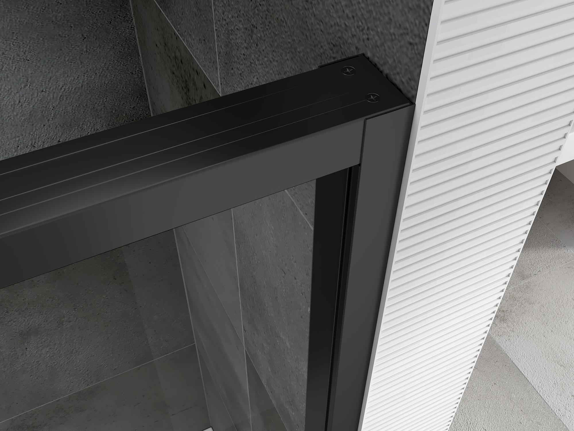 Душевой уголок Abber Komfort AG93160B-S102B 160x100x200 (черный матовый), с доводчиками