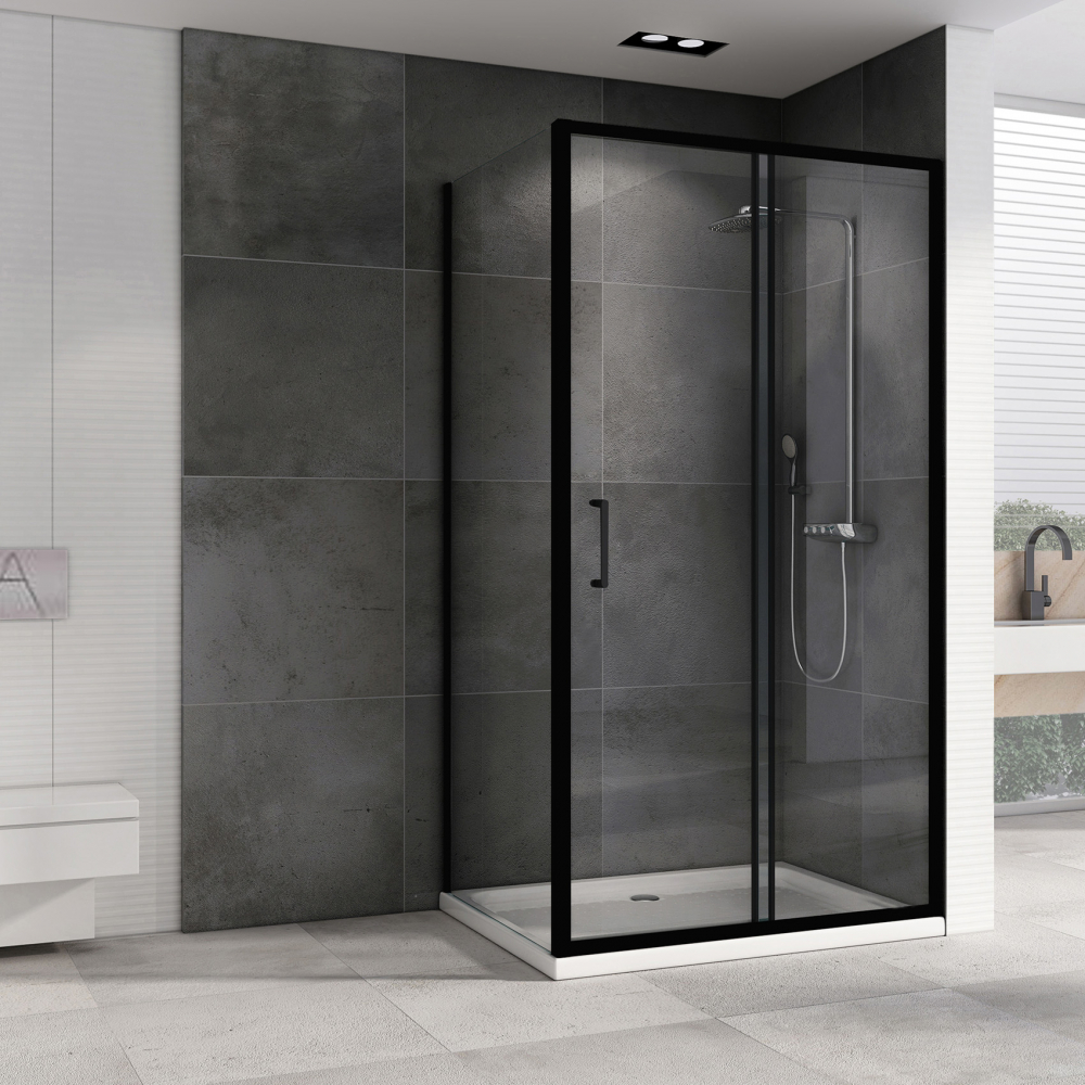 Душевой уголок Abber Schwarzer Diamant AG30120B5-S100B5 120x100x190 (черный матовый)