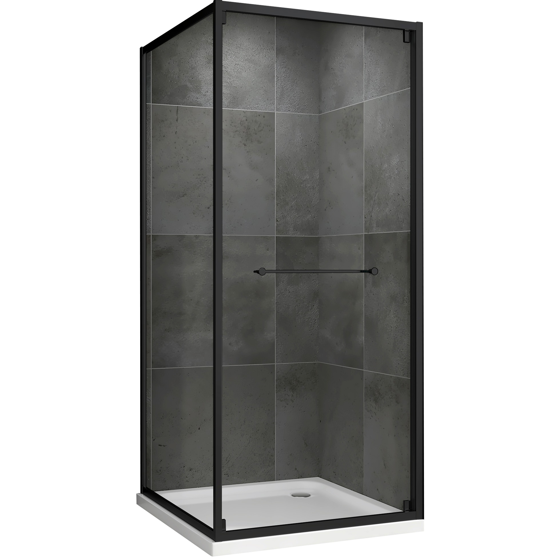 Душевой уголок Abber Schwarzer Diamant AG0A090B 90x90x195 (черный)