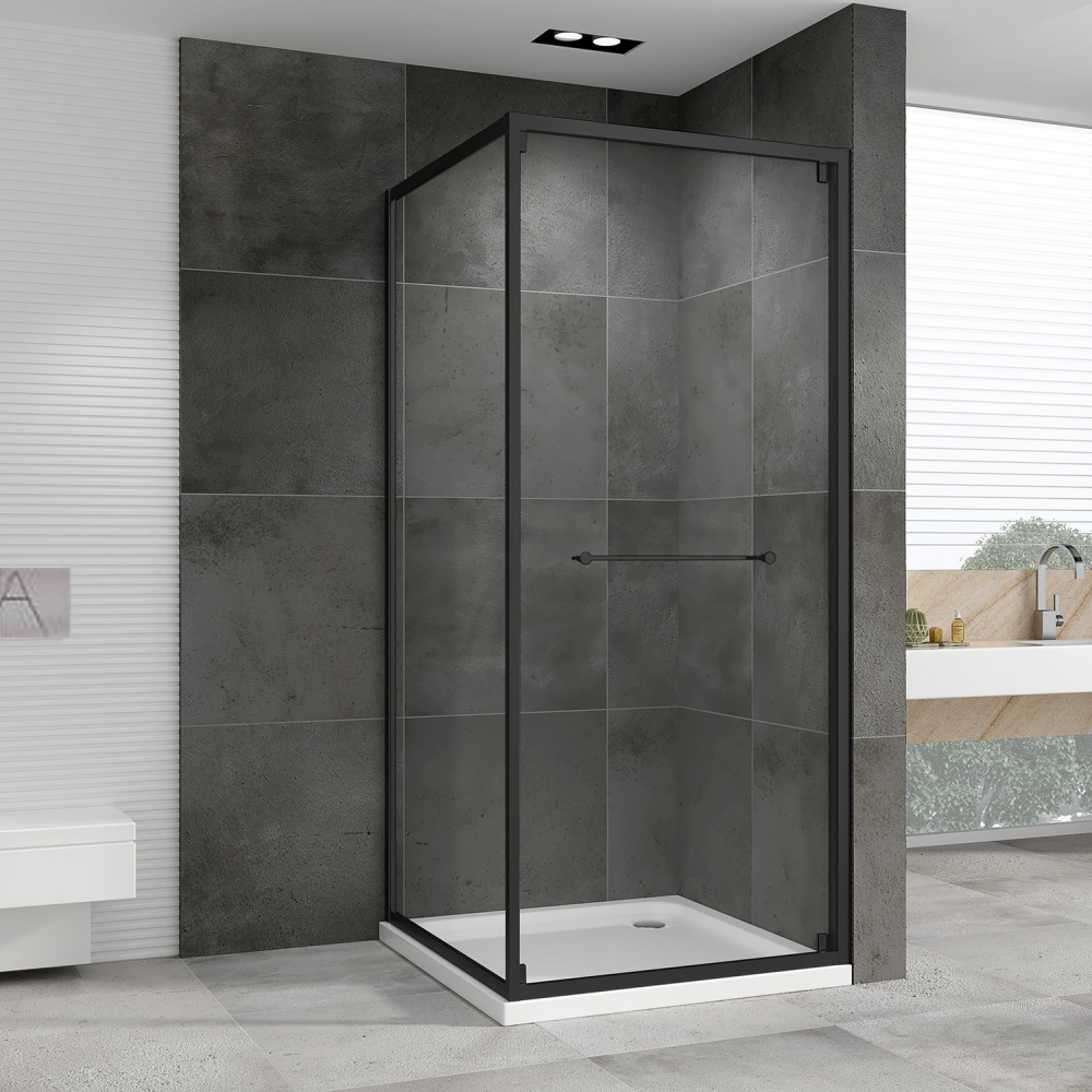 Душевой уголок Abber Schwarzer Diamant AG0A100B 100x100x195 (черный)
