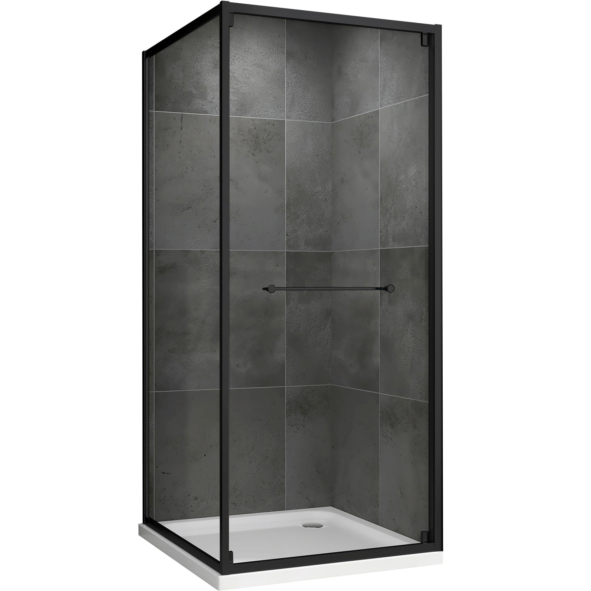 Душевой уголок Abber Schwarzer Diamant AG0A100B 100x100x195 (черный)
