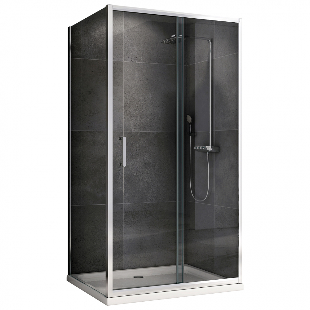 Душевой уголок Abber Schwarzer Diamant AG301005-S705 100x70x190 (хром)