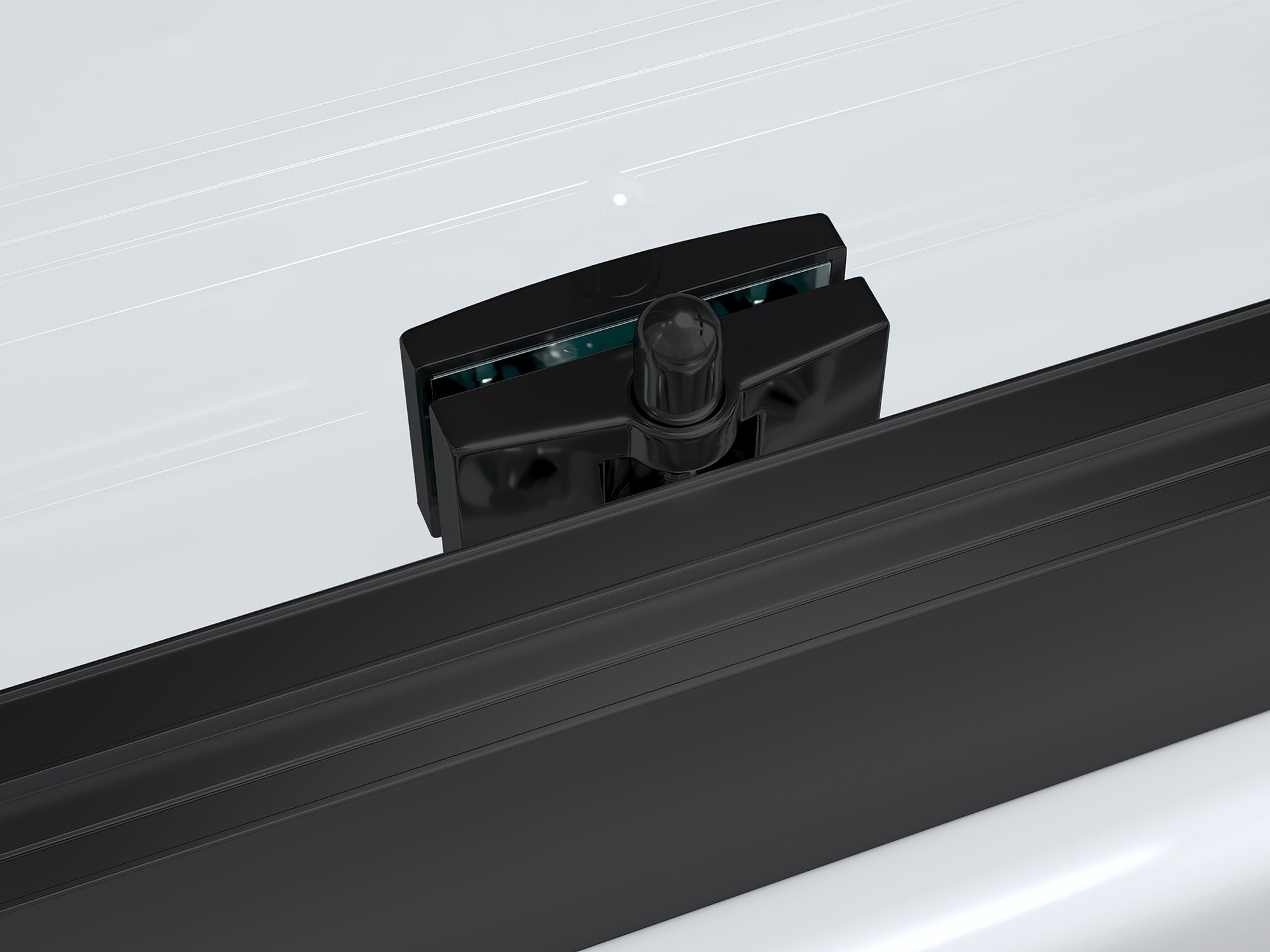 Душевой уголок Abber Schwarzer Diamant AG30130BH-S80B-S80B 130x80x195 (черный матовый), П-образный