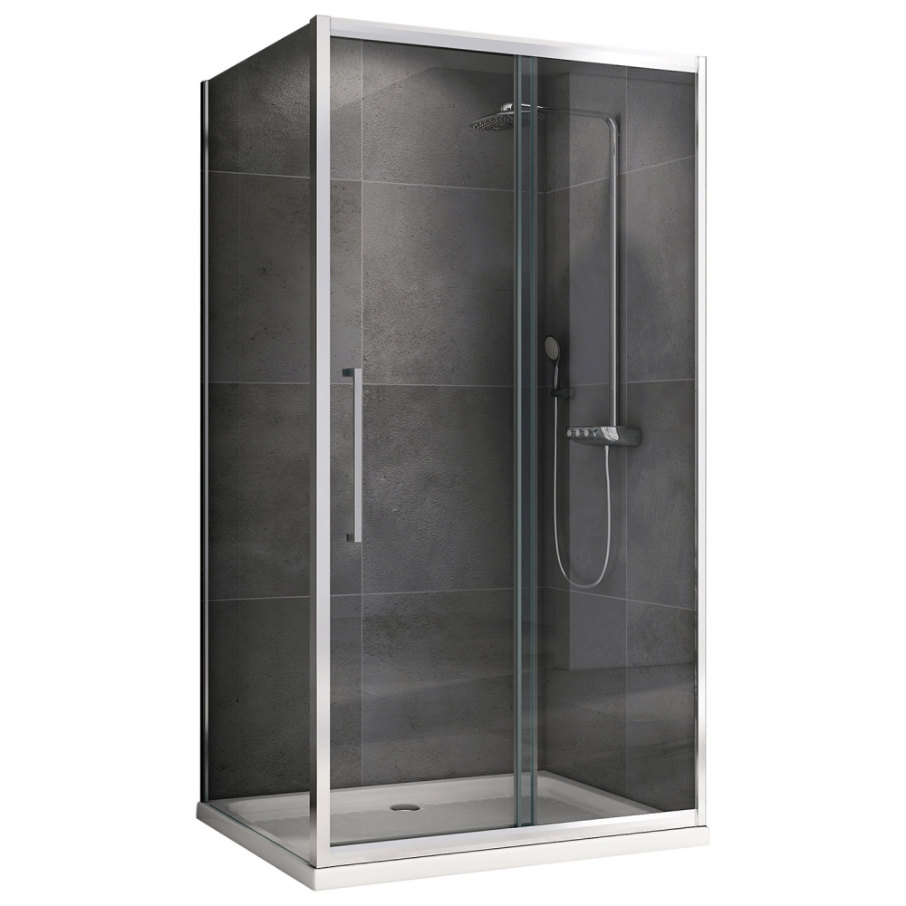 Душевой уголок Abber Schwarzer Diamant AG30130H-S80 130x80x195 (хром)
