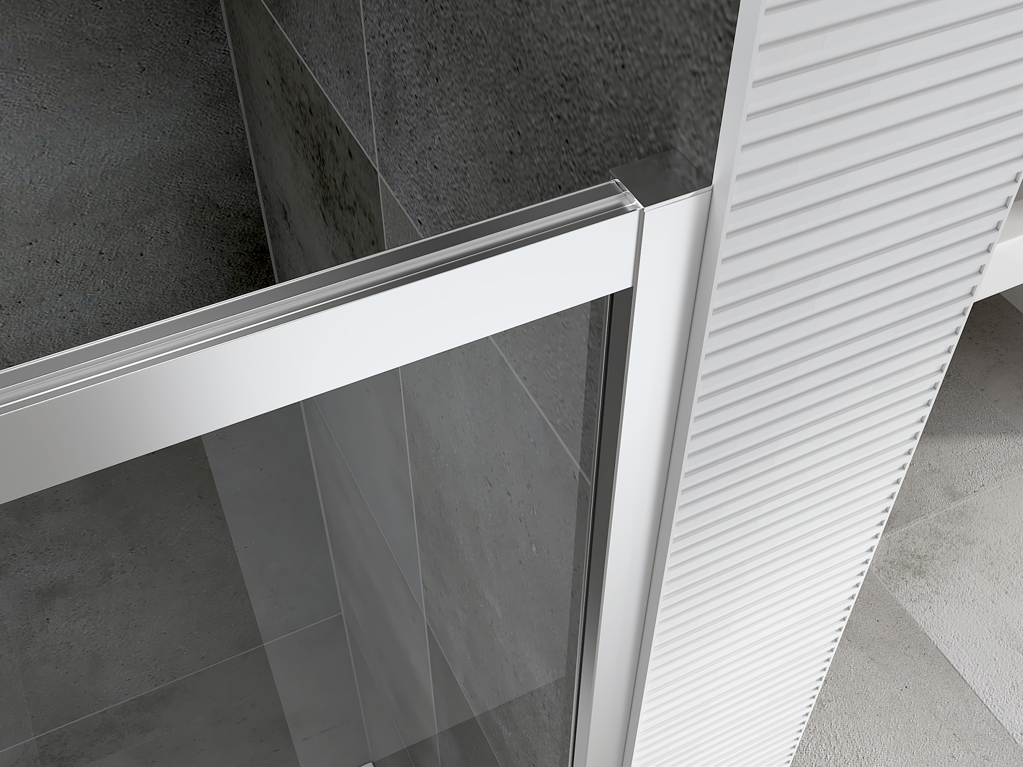Душевой уголок Abber Schwarzer Diamant AG30140H-S85 140x85x195 (хром)