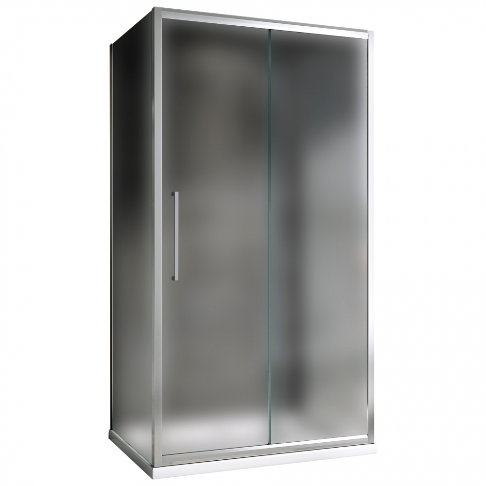 Душевой уголок Abber Schwarzer Diamant AG30140MH-S100M-S100M 140x100x195 (хром), П-образный