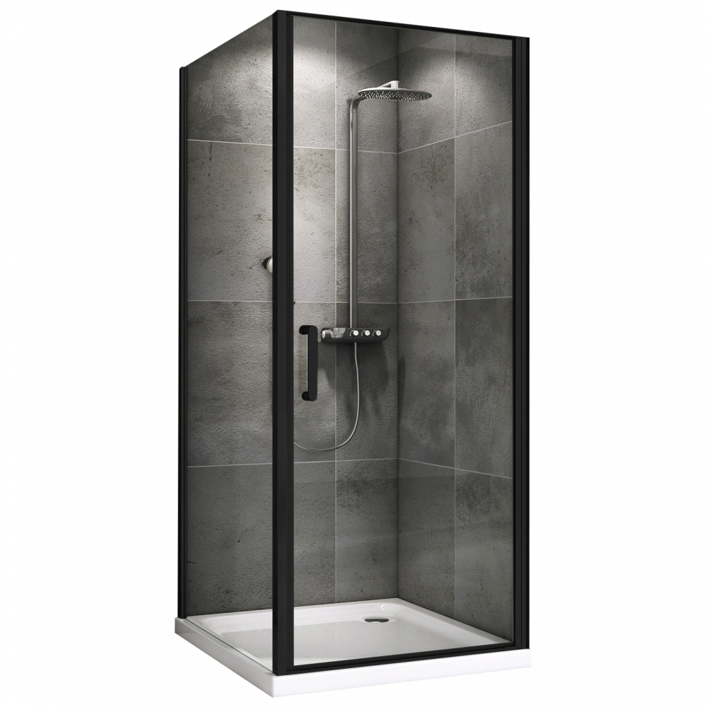 Душевой уголок Abber Sonnenstrand AG04090B-S80B 90x80x195 (черный матовый)