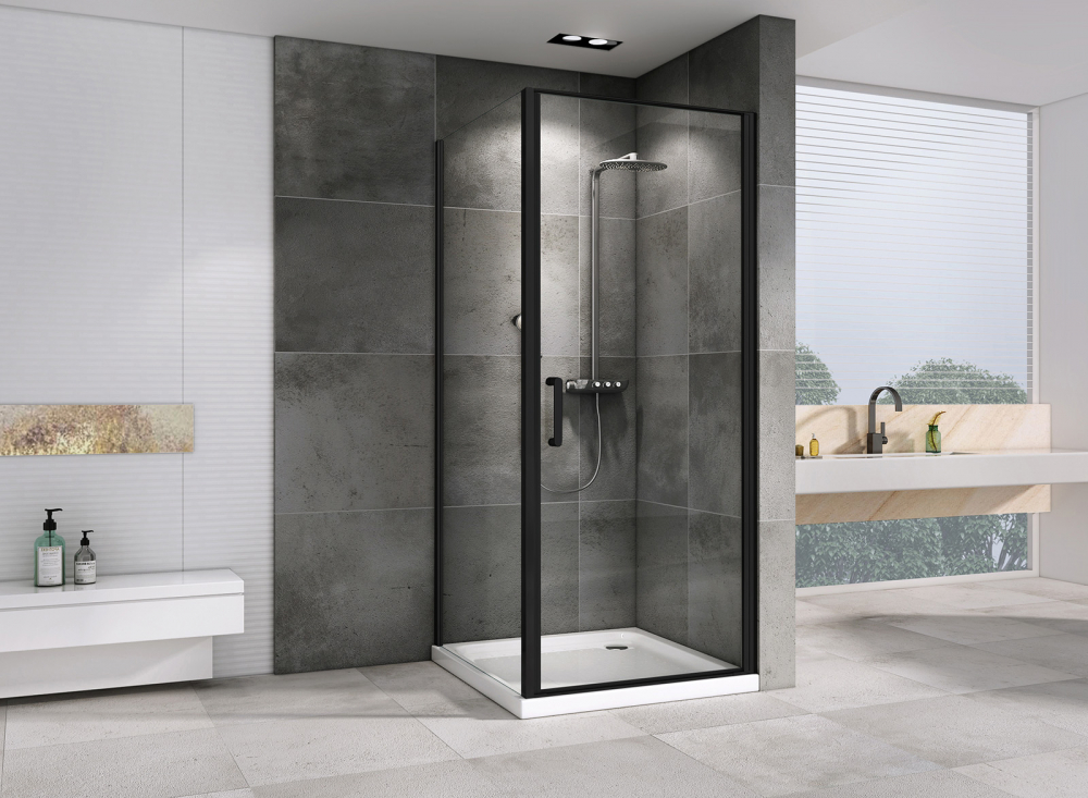 Душевой уголок Abber Sonnenstrand AG04090B-S85B 90x85x195 (черный матовый)