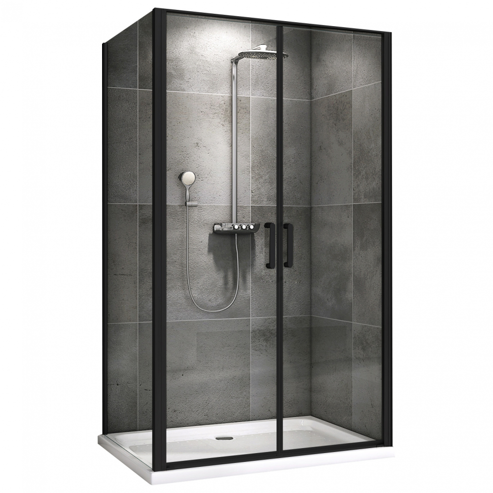 Душевой уголок Abber Sonnenstrand AG04100BC-S90B 100х90х195 (черный матовый)