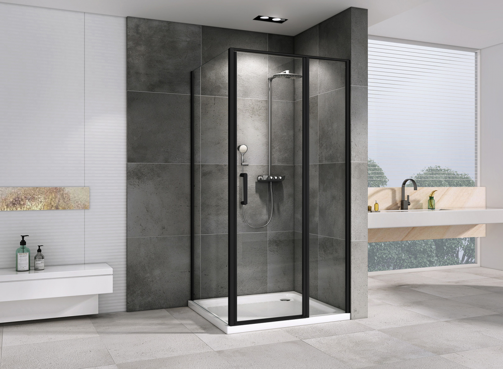 Душевой уголок Abber Sonnenstrand AG04110BS-S70B 110х70х195 (черный матовый)