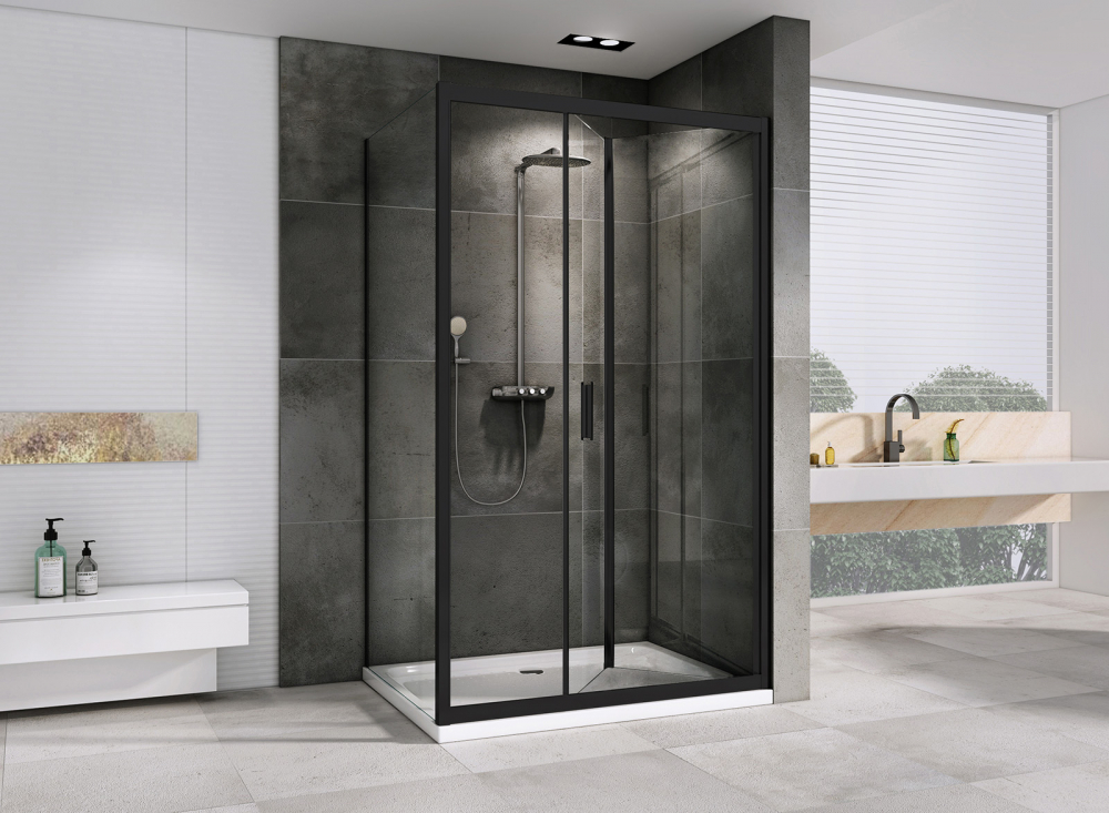 Душевой уголок Abber Sonnenstrand AG07120B-S70B 120x70x195 (черный матовый)