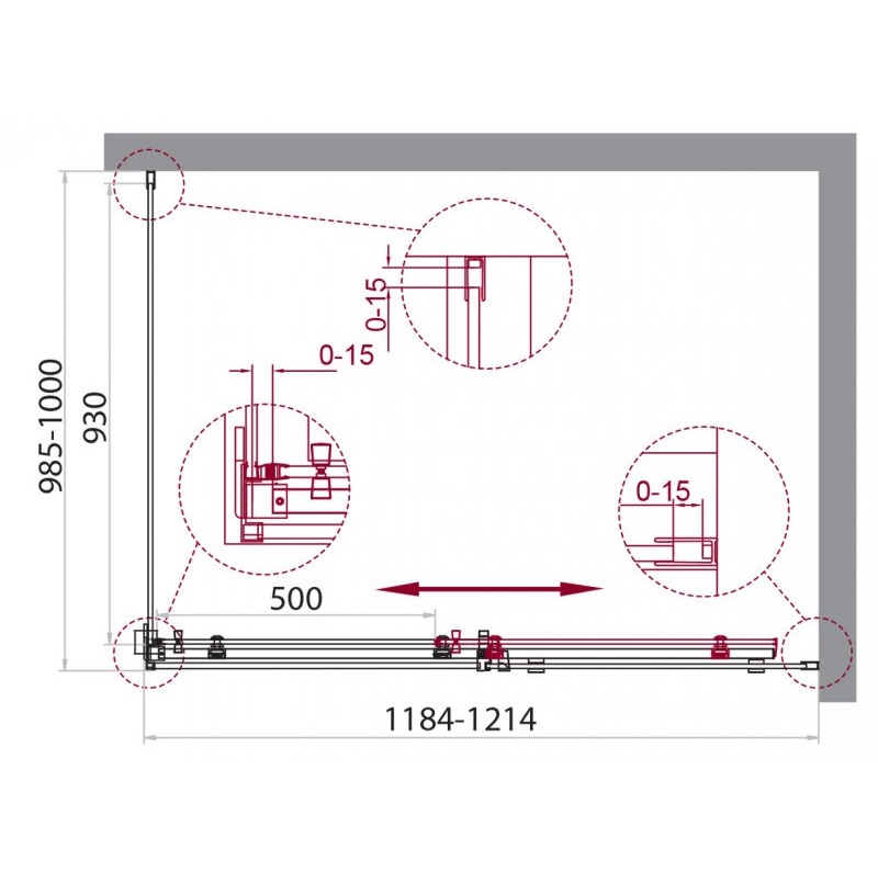 Душевой уголок BelBagno Acqua ACQUA-AH-1-120/100-C-Cr 120x100