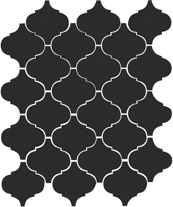Настенная плитка Kerama Marazzi Арабески Глянцевый Черный 65001 26x30