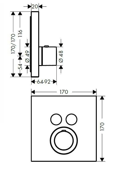 Термостат для душа Axor ShowerSelect 36715000