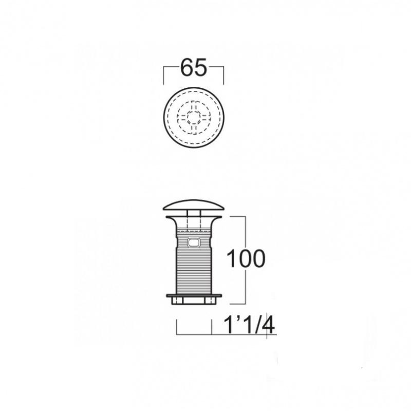 Донный клапан универсальный Simas Accessori PH100