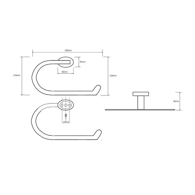 Полотенцедержатель Bemeta Oval 118404061