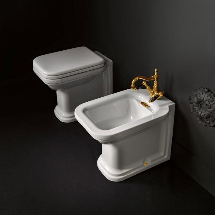 Биде напольное Kerasan Waldorf  4121K1*1 bi/cr 55х37