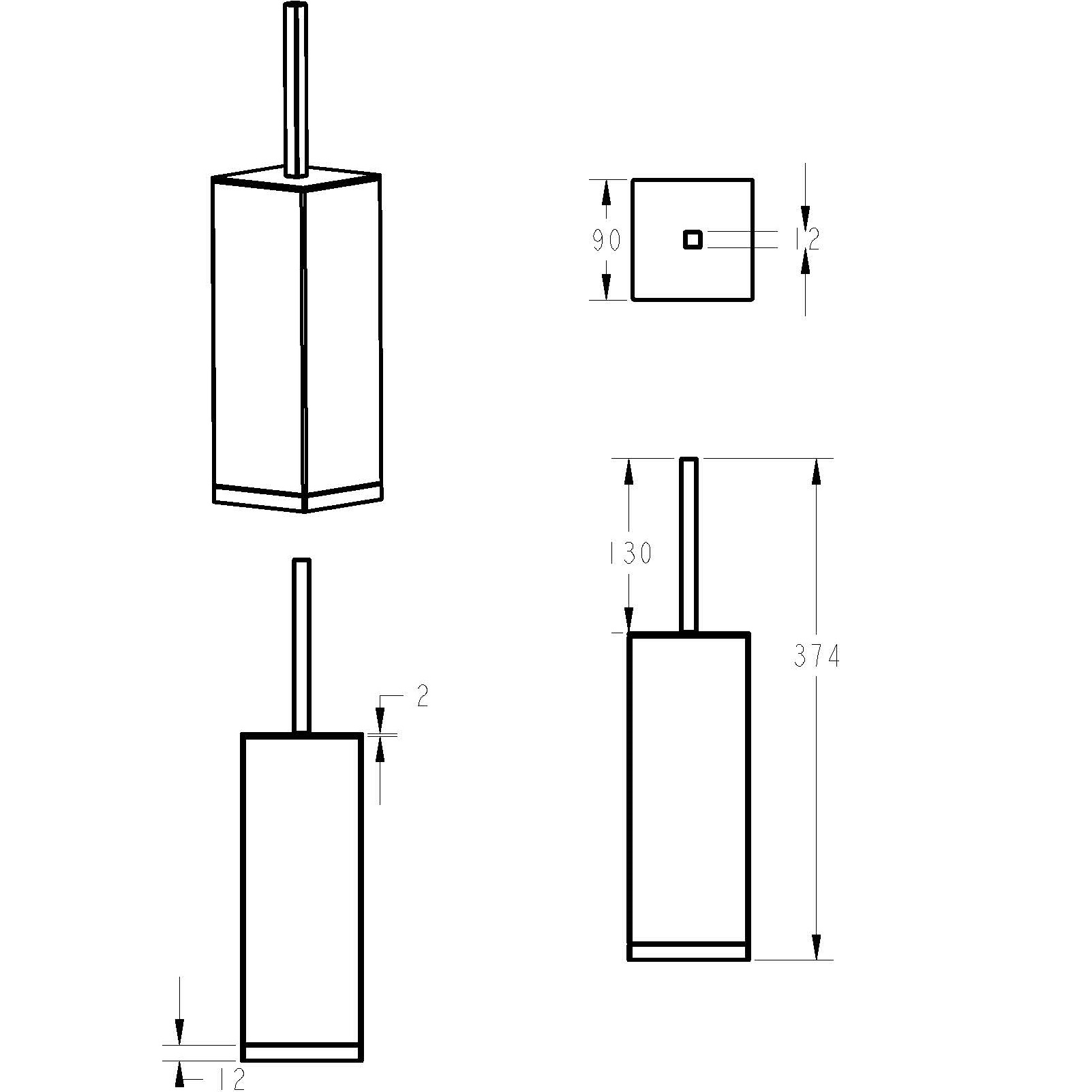 Ерш напольный Boheme Qubic 10949-MG (золото матовое)