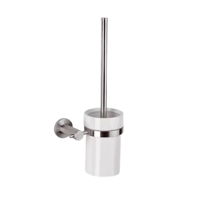 Ершик Remer Minimal Inox Mi66INOXCR (белый, хром), настенный, с крышкой