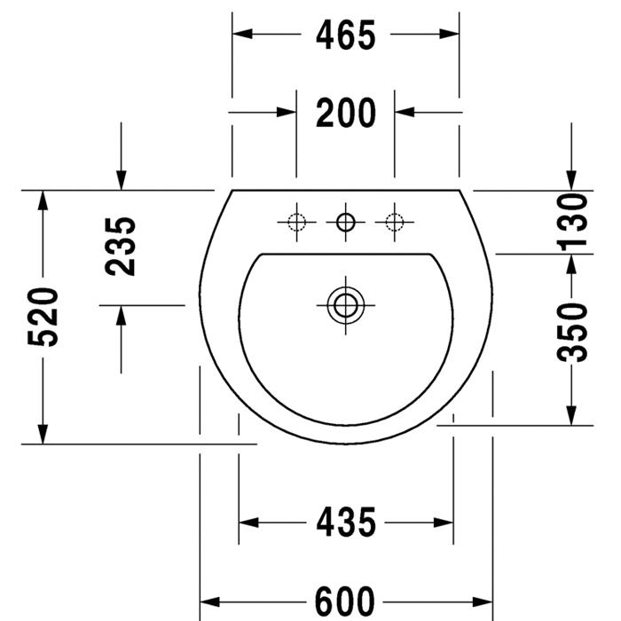 Раковина подвесная Duravit Darling New 2621600030 60x52