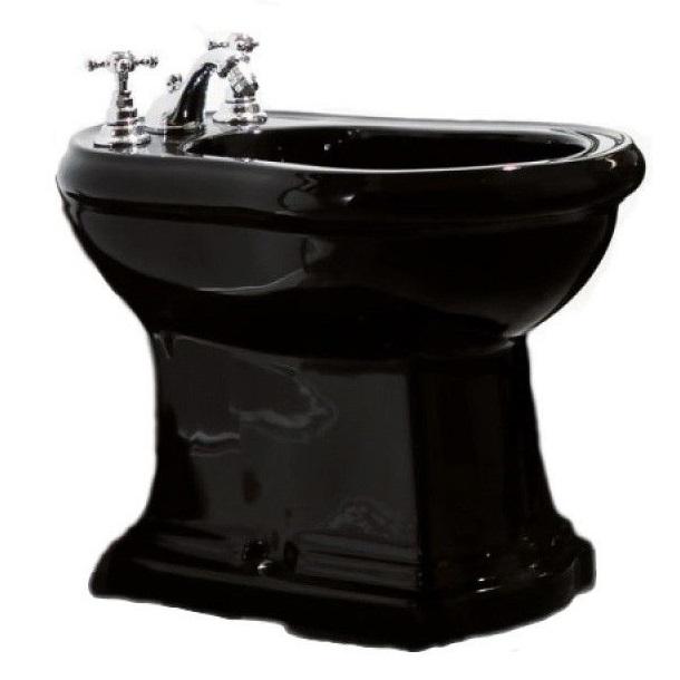 Биде напольное Kerasan Retro 102004*1 nero 60х42