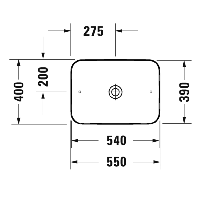 Раковина накладная Duravit Cape Cod 2347550000 55x40