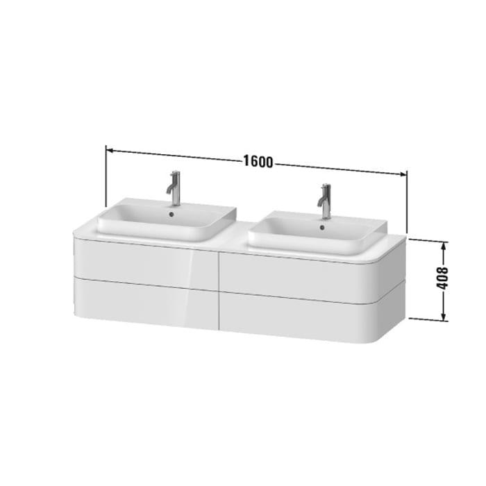 База подвесная Duravit Happy D.2 Plus HP4964B9292 160x55