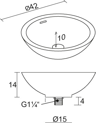 Раковина накладная Avella Round Riho W016002105