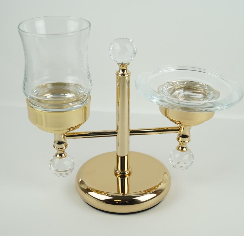 Мыльница + стакан Stil Haus Smart Light Золото SL 15 16